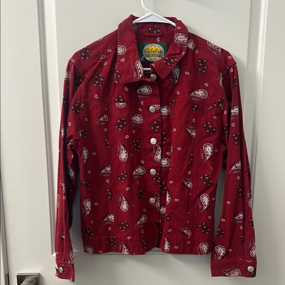 Cabela’s VINTAGE Red Paisley Shirt